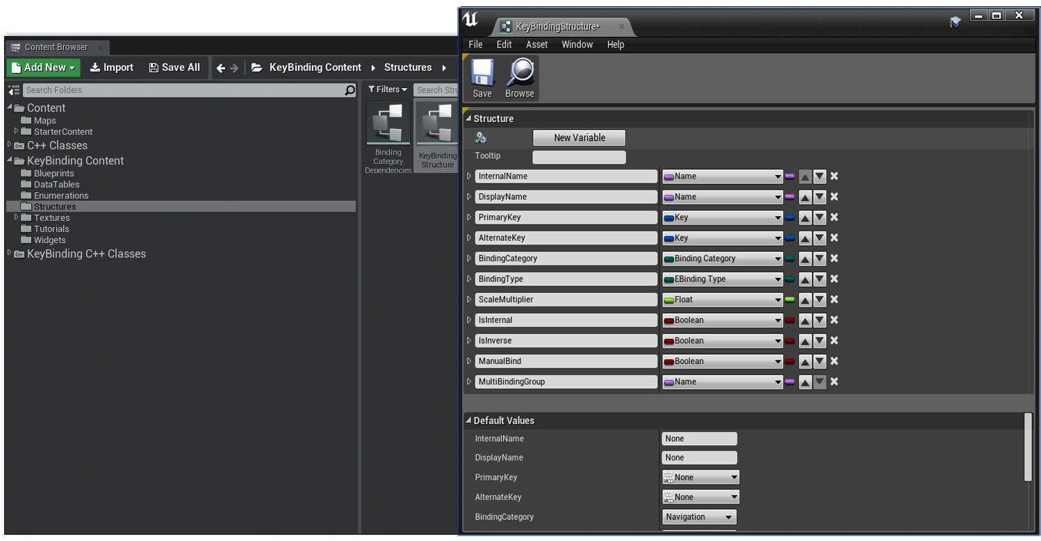 KeyBindingStructure